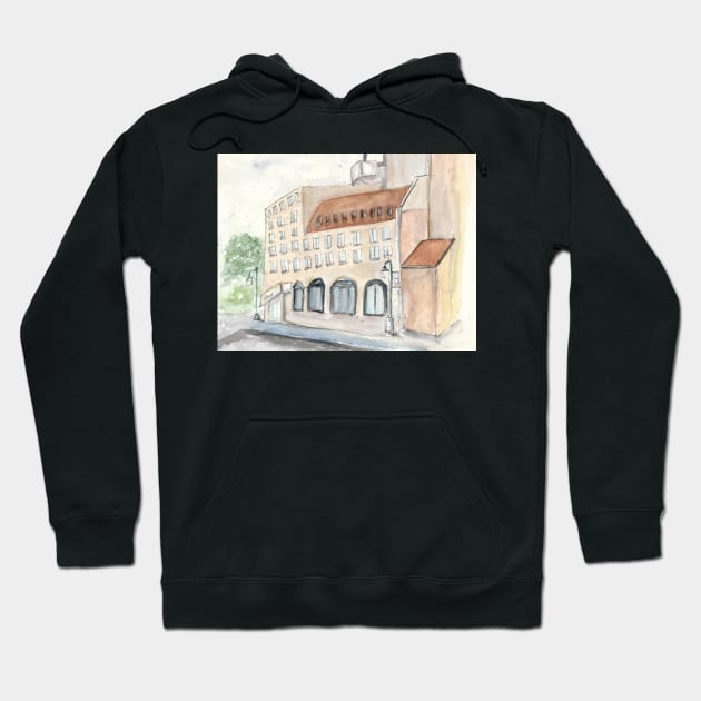 Hotel Ojibway Plein Air Hoodie by Jarrodjvandenberg